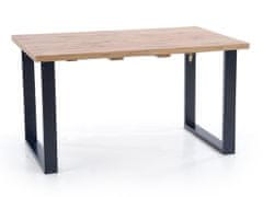 Halmar Rozkladací jedálenský stôl Venom 160/210 - dub wotan / čierna