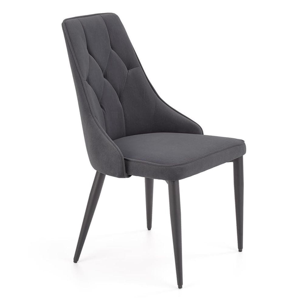Halmar Jedálenská stolička K365 - sivá / čierna