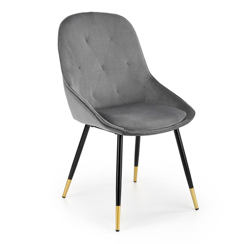Halmar Jedálenská stolička K437 - sivá / čierna