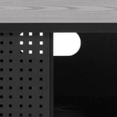 Design Scandinavia Televízny stolík Angus, 140 cm, kov, čierna