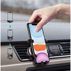 Ugreen Gravity Air Vent držiak na mobil do auta, čierny
