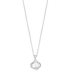 Lotus Silver Nežný strieborný náhrdelník s čírymi zirkónmi a syntetickou perlou LP3094-1 / 1