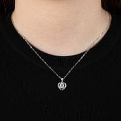 Lotus Silver Romantický strieborný náhrdelník so srdiečkom LP3092-1 / 1 (retiazka, prívesok)