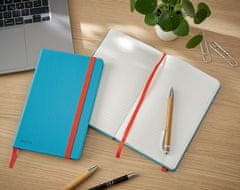 LEITZ Zápisník Cosy s tvrdými, hebkými deskami, linkovaný v kľudnej modrej farbe. 