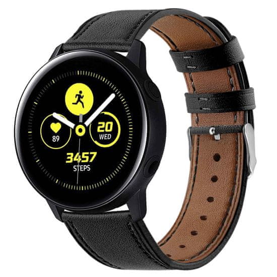 BStrap Leather Italy remienok na Samsung Galaxy Watch 42mm, black