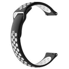 BStrap Silicone Sport remienok na Huawei Watch GT3 42mm, black/white