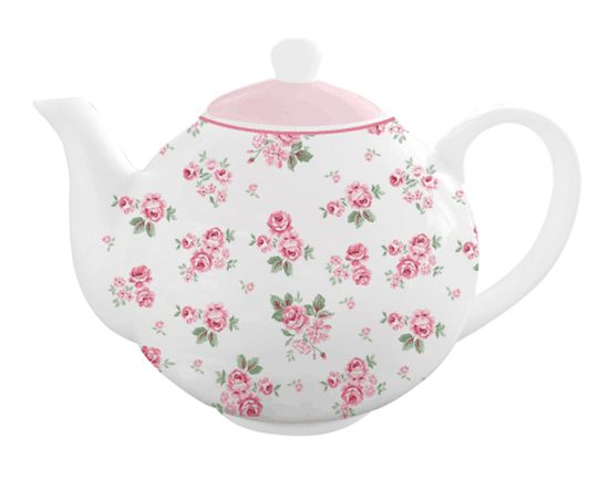Isabelle Rose Porcelánová čajová kanvica biela Lucy 1000 ml