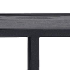 Design Scandinavia Nástenný regál Seaford, 77 cm, čierna