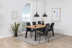 Design Scandinavia Jedálenská stolička Asama (SET 4ks), syntetická koža, čierna