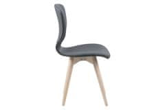 Design Scandinavia Jedálenská stolička Gongli (SET 2ks), tkanina, tmavo šedá