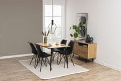 Design Scandinavia Jedálenská stolička Eris (SET 2ks), syntetická koža, čierna