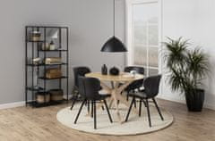Design Scandinavia Jedálenská stolička Batilda (SET 2ks), syntetická koža, čierna