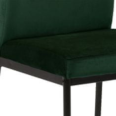 Design Scandinavia Jedálenská stolička Demi (SET 2ks), zamat, tmavo zelená