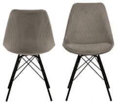 Design Scandinavia Jedálenská stolička Eris (SET 2ks), textil, béžová