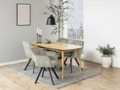 Design Scandinavia Jedálenská stolička s opierkami Lola, zamat, béžová