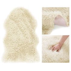 Výpredaj obliečok Béžový koberec DOKKA z umelej ovčej kože 60x90cm