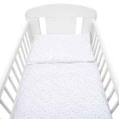 NEW BABY 2-dielne posteľné obliečky 90/120 cm bielej šedej Hviezdičky