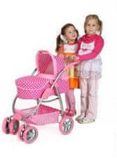 Baby Mix Multifunkčný kočík pre bábiky Jasmínka svetlo ružový