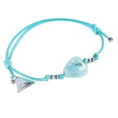 Lampglas Tyrkysový náramok Turquoise Caress s rýdzim striebrom v perle Lampglas BLH12