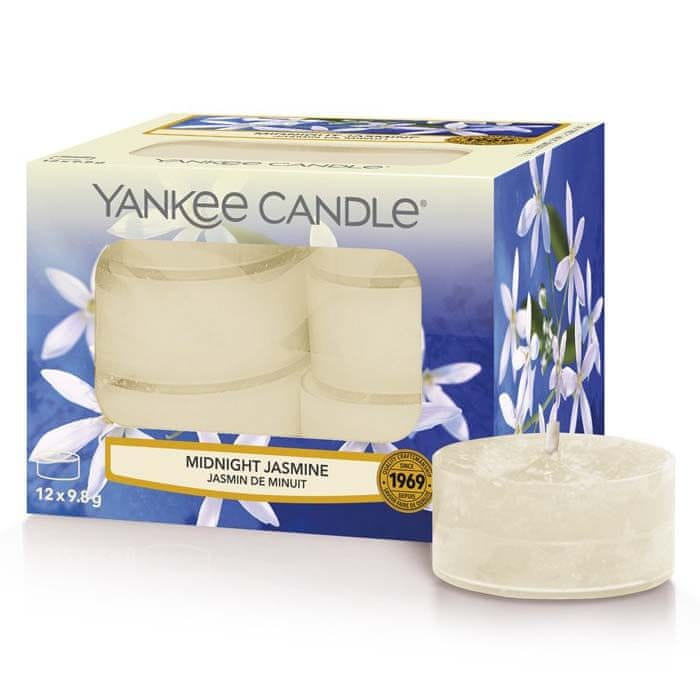 Yankee Candle čajové sviečky Midnight Jasmine (Polnočná jazmín) 12 ks