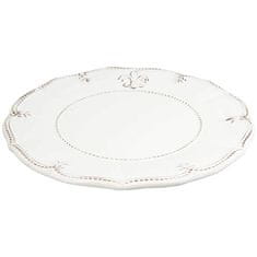 Clayre & Eef Porcelánový tanier dezertná Franse Ľalia, 25 cm