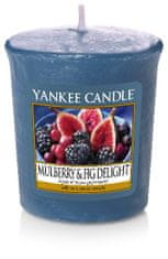 Yankee Candle votívne sviečka Mulberry & Fig Delight (Lahodné moruše a figy) 49g