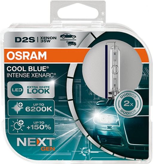 Osram Osram xenonová výbojka D2S XENARC Cool Blue Intense NextGeneration 6200K +150% BOX