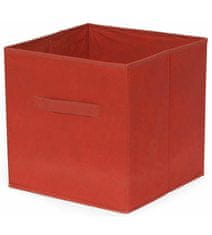 Compactor Skladací úložný box pre police a knižnice, polypropylén, 31x 31x 31 cm, červený