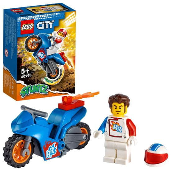 LEGO City 60298 Kaskadérska motorka s raketovým pohonom