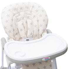 NEW BABY Jedálenská stolička Gray Star - ekokoža