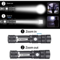 Solight Solight LED nabíjacie svietidlo s cyklo držiakom, 400lm, zoom, Li-Ion WN33