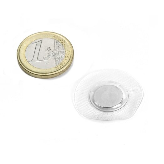 SOLLAU Prišívací neodymový magnet pr.12x2 mm, kruhový PVC kryt, 20 kusov