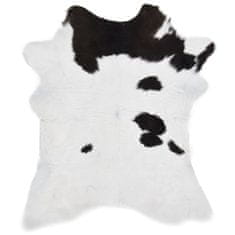 Vidaxl Teľacia koža, čierna a biela, 70x100 cm