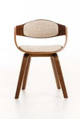 BHM Germany Jedálenská stolička Kingston, textil, orech / krémová