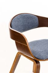 BHM Germany Jedálenská stolička Kingston, textil, orech / modrá