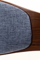 BHM Germany Jedálenská stolička Kingston, textil, orech / modrá