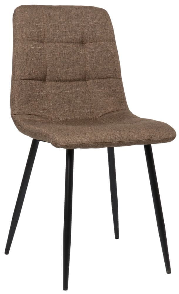 BHM Germany Jedálenská stolička Tilde, textil, hnedá