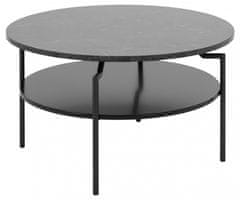 Design Scandinavia Konferenčný stolík Goldington, 80 cm, čierna