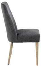 Design Scandinavia Jedálenská stolička Misty (SET 2ks), tkanina, antracitová