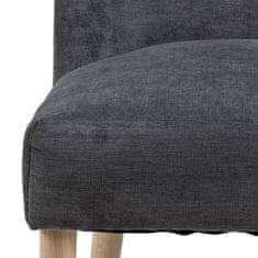 Design Scandinavia Jedálenská stolička Misty (SET 2ks), tkanina, antracitová
