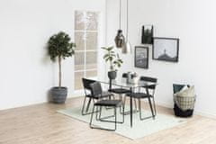 Design Scandinavia Jedálenská stolička Cornelia (SET 2ks), zamat, tmavo šedá