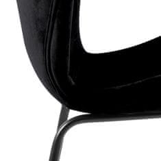 Design Scandinavia Jedálenská stolička Batilda (SET 2ks), tkanina, čierna