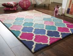 Flair Ručne všívaný kusový koberec Illusion Rosella Pink / Blue 60x230