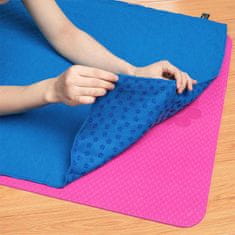 Timeless Tools Protišmykový uterák na jogu s prenosnou taškou navyše- modrý