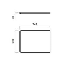 CERSANIT VIRGO/INTRO bočný panel k vani 140,150,160,170 cm, S401-047
