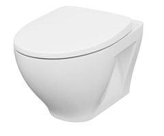 CERSANIT Moduo CleanOn závesná wc misa + antibakteriálne toaletné sedátko z duroplastu, K701-262