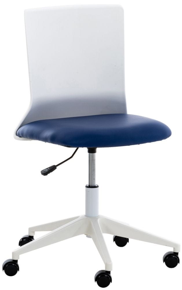 BHM Germany Kancelárska stolička Apolda, syntetická koža, modrá