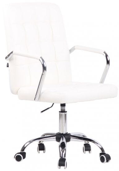 BHM Germany Kancelárska stolička Terni, syntetická koža, biela