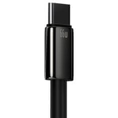 BASEUS Tungsten kábel USB / USB-C QC 66W 6A 2m, čierny