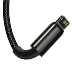 BASEUS Tungsten 3in1 kábel USB - Lightning / USB-C / Micro USB 3.5A 1.5m, čierny